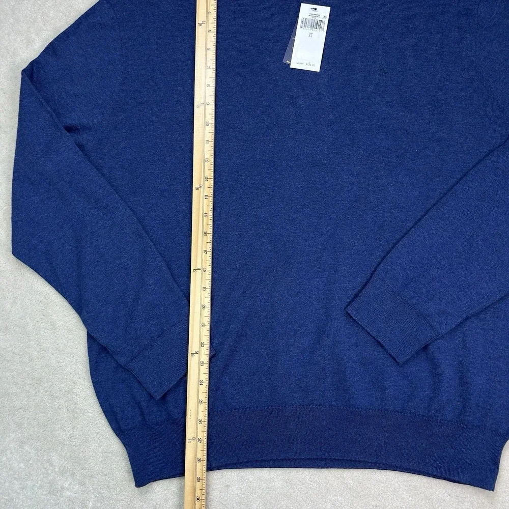 Polo Ralph Lauren Men XL Sweater Crewneck Preppy Quiet Luxury Lightweight Blue
